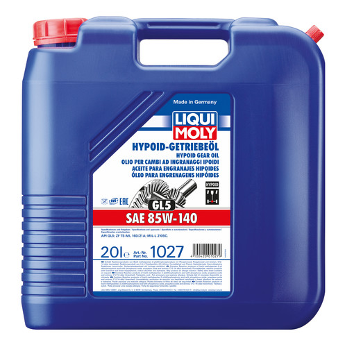 LIQUI MOLY LM1027, óleo Embraiagem Hypoid Getr.gl5 85w140  
